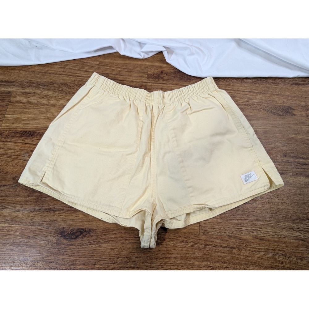 Vintage Nike Woman's USA Butter Yellow Athletic Shorts M